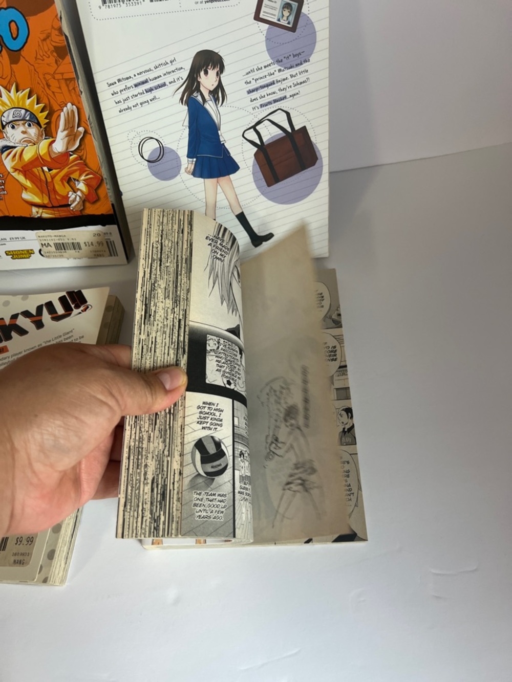 Set of 4 Manga Books - Naruto + Haikyu!! backs - Picture 6 of 8